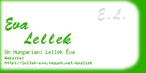 eva lellek business card